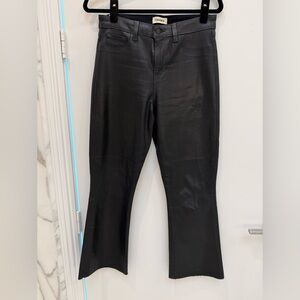 L'AGENCE Kendra High Rise Cropped Flare Coated Jeans